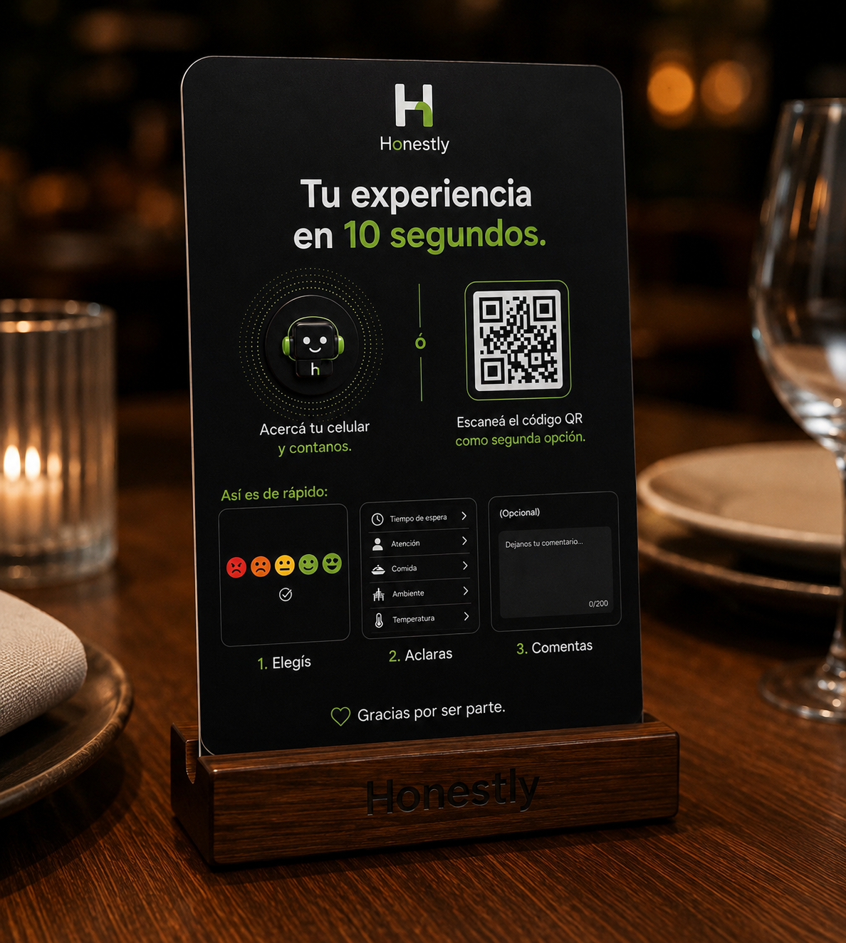 Tag & QR en mesa