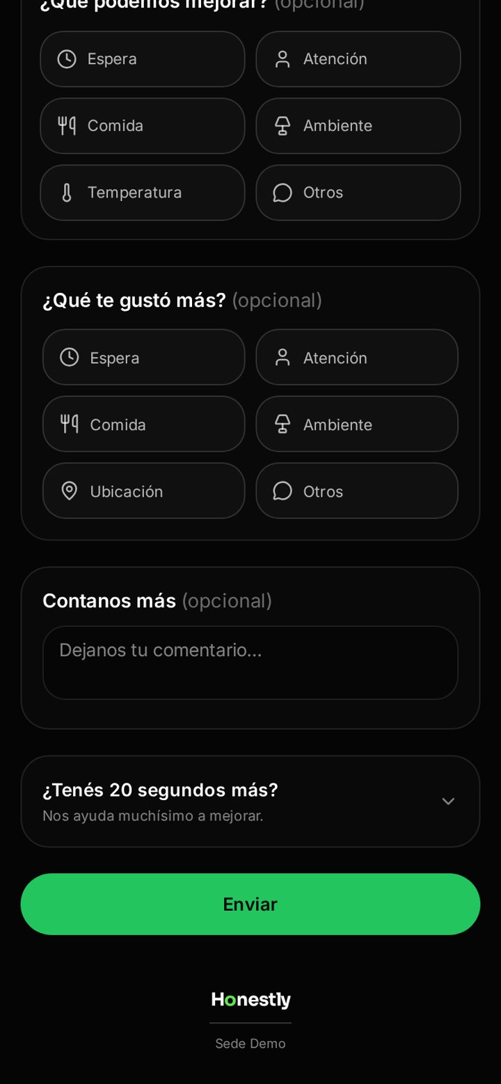 Tarjeta para sumar más detalle a la encuesta