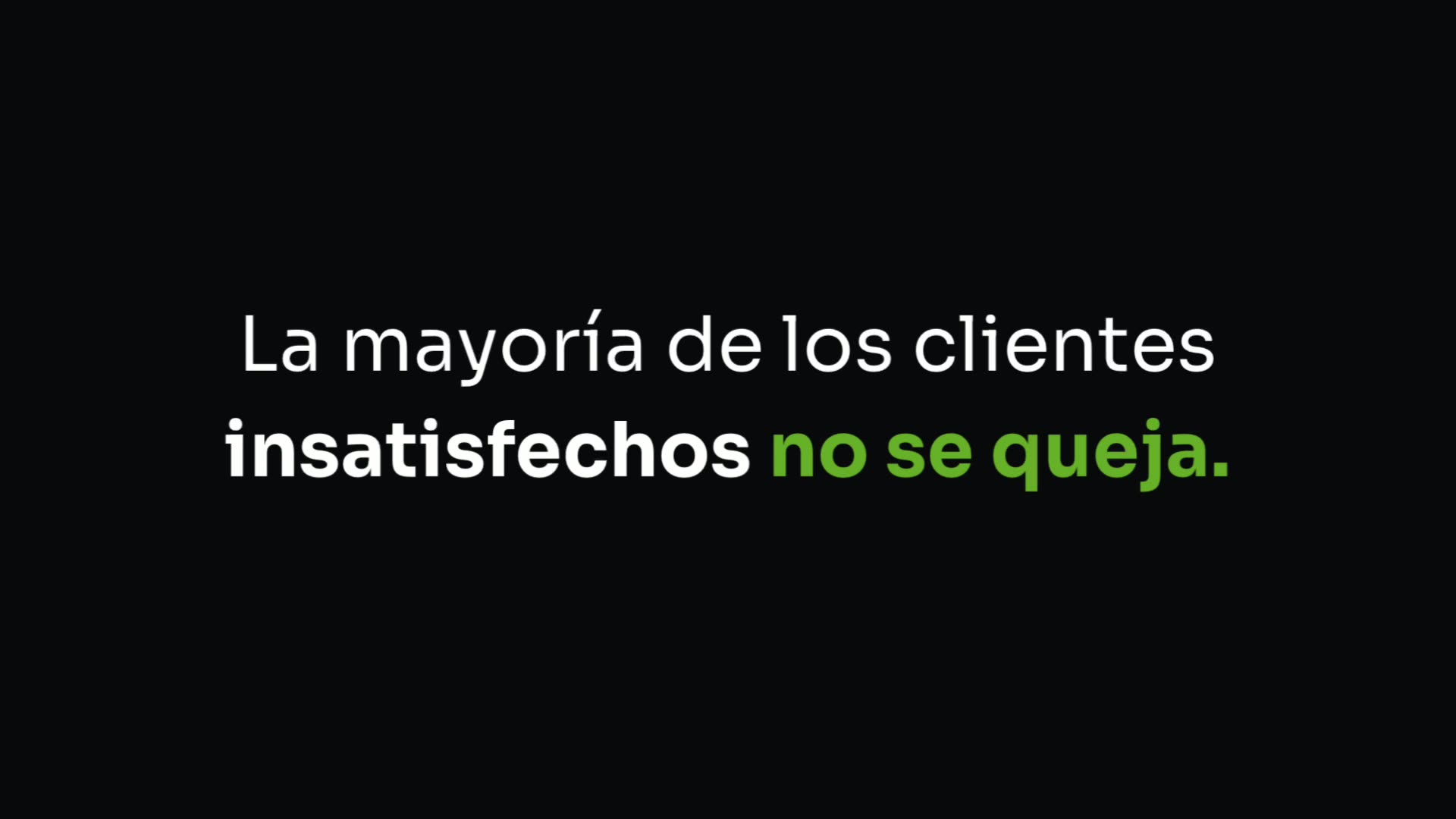Honestly en 30 segundos: la mayoría de los clientes insatisfechos no se queja.